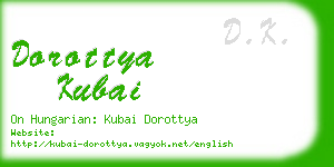 dorottya kubai business card